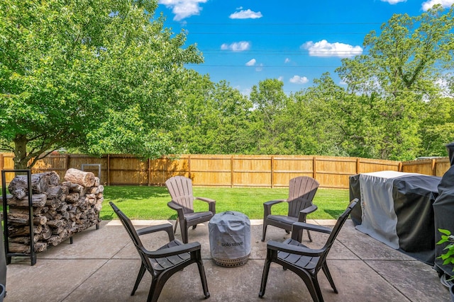 1086 S Joshua Ave, Republic, MO 65738 - view of patio / terrace with a fire pit and grilling area