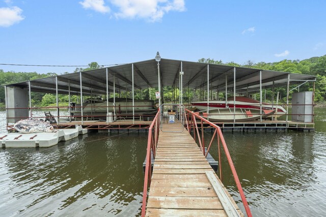 96 Samson St, Cape Fair, MO 65624 - dock area featuring boat lift and a water view