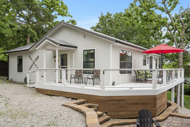 96 Samson St, Cape Fair, MO 65624 - rear view of property with a wooden deck