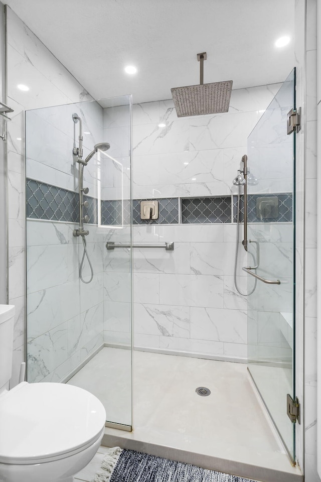 1514 W Swan St, Springfield, MO 65807 - full bath featuring toilet and a marble finish shower