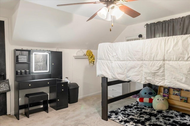 898 Short State Highway Y, Marshfield, MO 65706 - bedroom with carpet, lofted ceiling, a ceiling fan, and baseboards