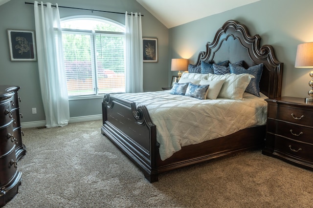 711 Morning Glory Dr, Nixa, MO 65714 - carpeted bedroom featuring lofted ceiling and baseboards