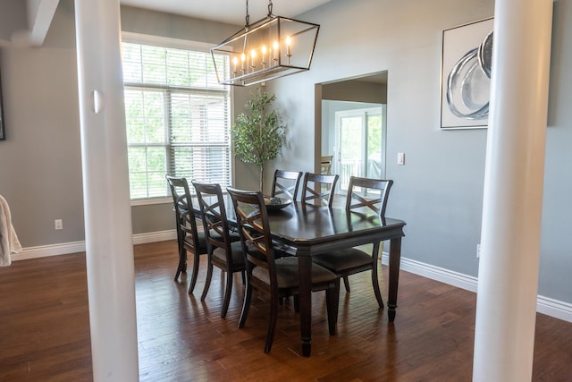 711 Morning Glory Dr, Nixa, MO 65714 - dining room with baseboards, decorative columns, and healthy amount of natural light