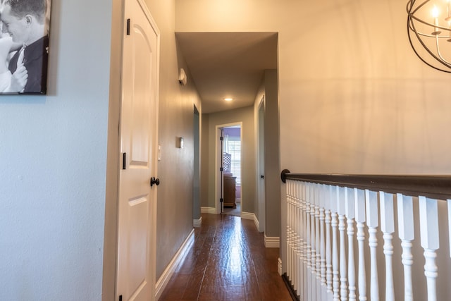 711 Morning Glory Dr, Nixa, MO 65714 - corridor featuring dark wood finished floors and baseboards