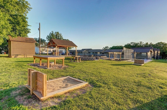 4656 W State Highway H Unit 3, Lampe, MO 65681 - view of grassy yard with a gazebo and an outdoor structure