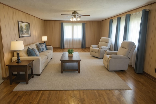 407 N Crestview Ave, Ash Grove, MO 65604 - living room with ceiling fan and wood finished floors