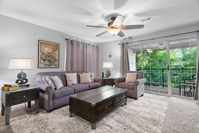 175 W Rockford Dr Unit 6, Branson, MO 65616 - living room with a ceiling fan and carpet