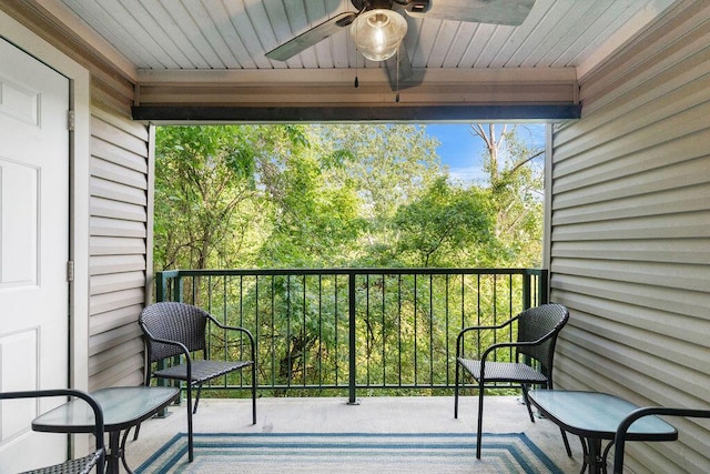175 W Rockford Dr Unit 6, Branson, MO 65616 - balcony with ceiling fan