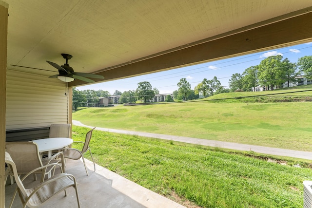 264 Turnberry Dr Unit 2, Branson, MO 65615 - view of patio featuring view of golf course and a ceiling fan