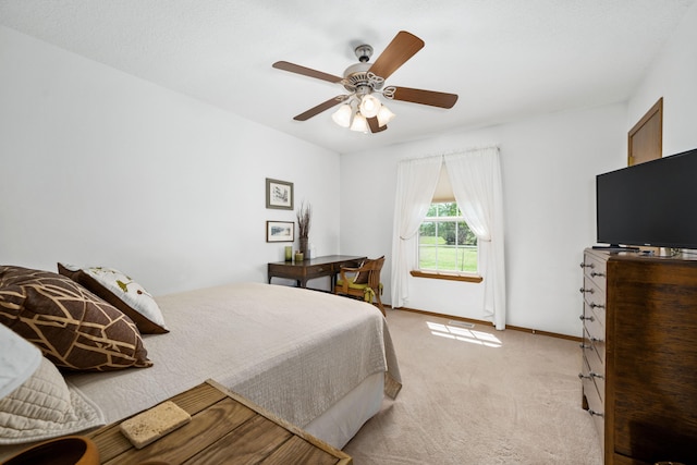 1362 Meadowview Ln, Diamond, MO 64840 - bedroom with light carpet, baseboards, and ceiling fan