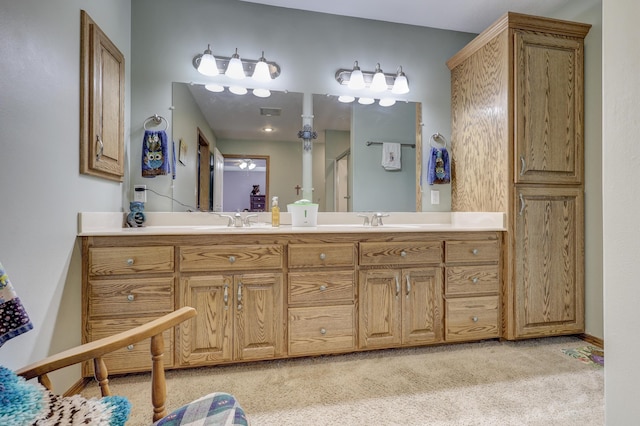 707 Lexie Ln, Carthage, MO 64836 - full bath with double vanity and a shower with shower door
