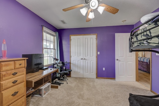 707 Lexie Ln, Carthage, MO 64836 - carpeted office featuring ceiling fan