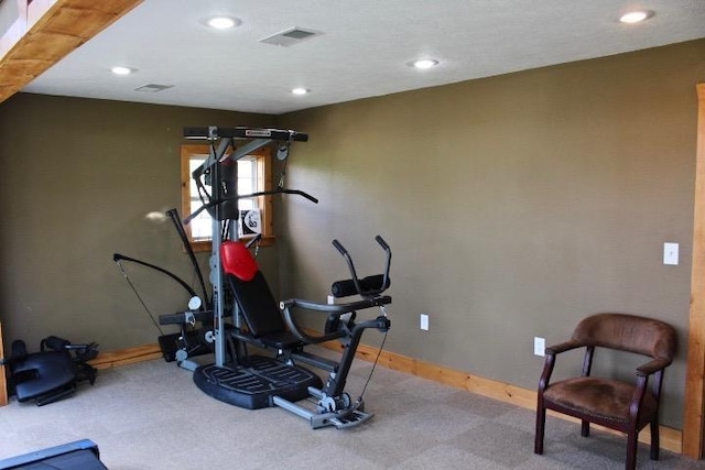 403 Lookout Flts, Branson, MO 65616 - exercise area with baseboards, recessed lighting, and carpet floors