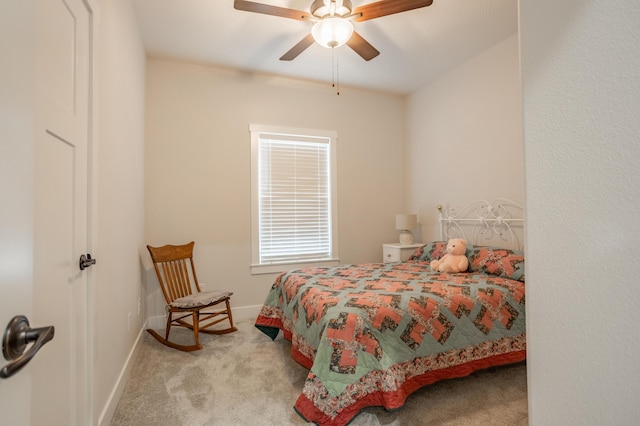 4738 N Florence Ave, Ozark, MO 65721 - bedroom with carpet flooring, baseboards, and a ceiling fan