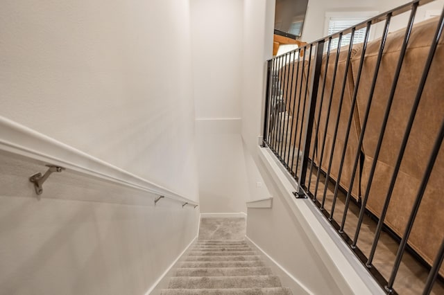 4738 N Florence Ave, Ozark, MO 65721 - staircase with baseboards and carpet floors
