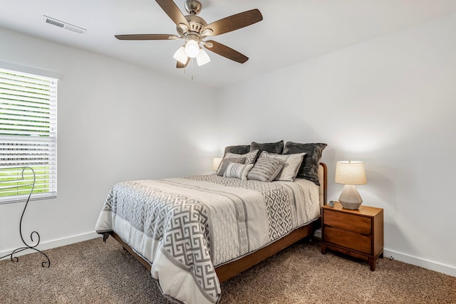 4786 E Whitman Rd, Springfield, MO 65802 - bedroom with carpet, baseboards, and a ceiling fan