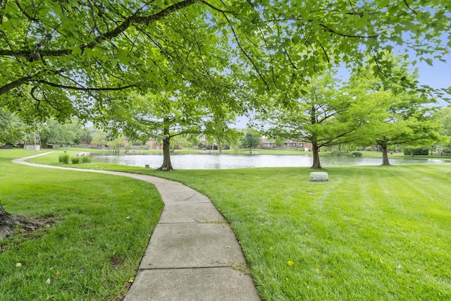 604 N Cascades Dr, Nixa, MO 65714 - view of grassy yard featuring a water view