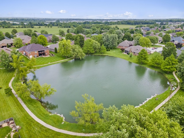 604 N Cascades Dr, Nixa, MO 65714 - aerial perspective of suburban area featuring a nearby body of water