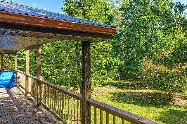 10694 Red Spring Rd, Mountain Grove, MO 65711 - deck featuring a yard