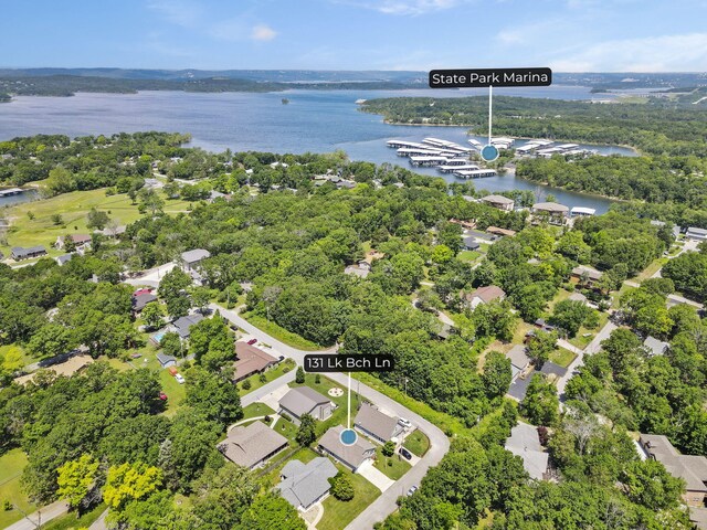 131 Lake Beach Ln, Hollister, MO 65672 - drone / aerial view of a nearby body of water