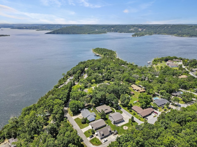 131 Lake Beach Ln, Hollister, MO 65672 - aerial perspective of suburban area featuring a nearby body of water
