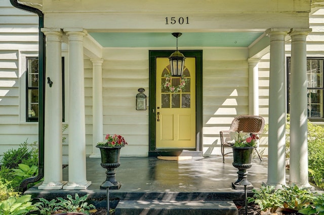 1501 E Walnut St, Springfield, MO 65802 - doorway to property with covered porch