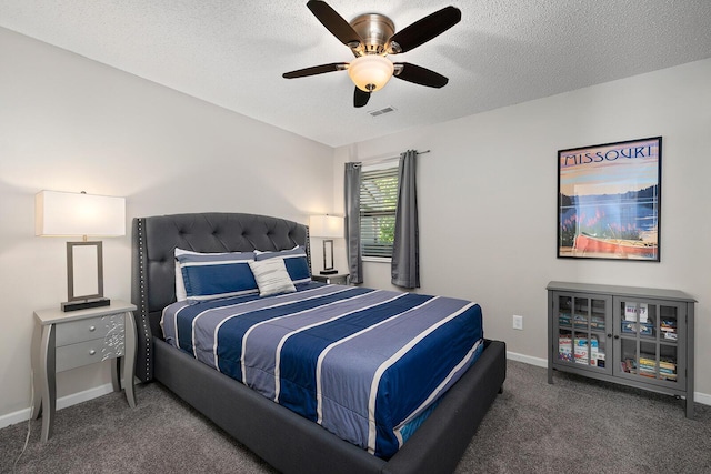 10 Treehouse Ln Unit 11, Branson, MO 65616 - carpeted bedroom featuring baseboards, a ceiling fan, and a textured ceiling
