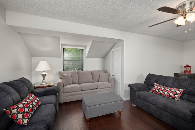 10 Treehouse Ln Unit 11, Branson, MO 65616 - living room with wood finished floors, a ceiling fan, and a textured ceiling