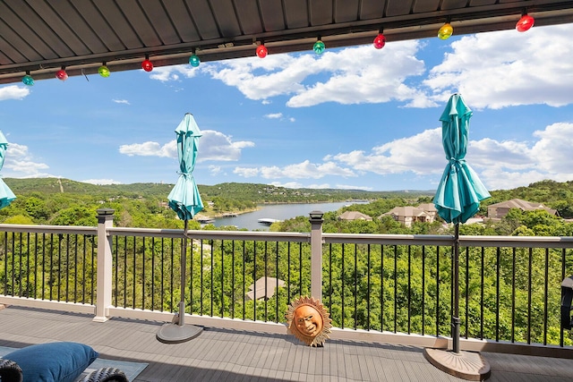 10 Treehouse Ln Unit 11, Branson, MO 65616 - wooden deck with a water view