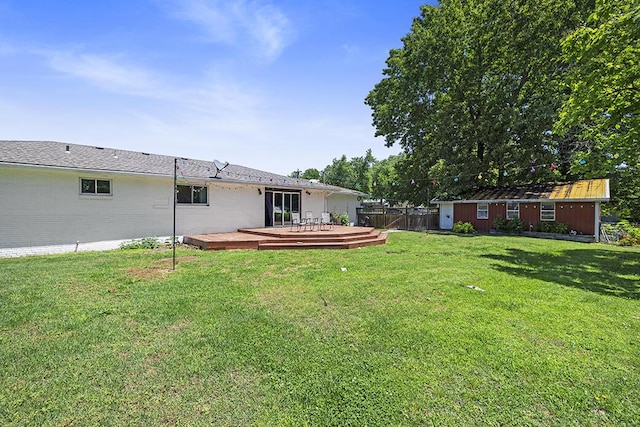 103 W Mockingbird Ln, Crane, MO 65633 - view of yard featuring a deck