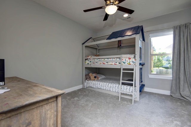622 N Rockingham Ave, Nixa, MO 65714 - carpeted bedroom featuring baseboards and a ceiling fan