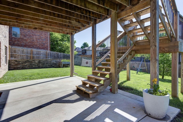622 N Rockingham Ave, Nixa, MO 65714 - view of patio featuring stairs