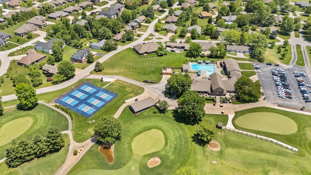8205 Quail Ridge Ct, Nixa, MO 65714 - aerial overview of property's location featuring nearby suburban area and a local golf course