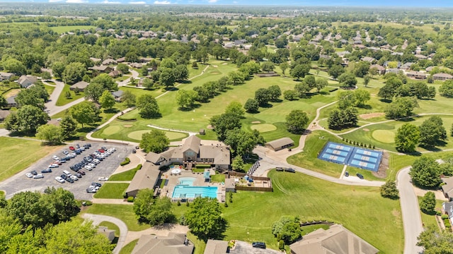 8205 Quail Ridge Ct, Nixa, MO 65714 - aerial view of a pool area and a golf club