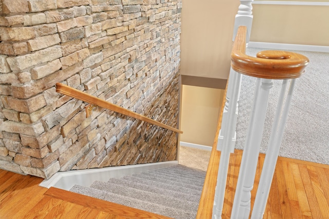 8205 Quail Ridge Ct, Nixa, MO 65714 - staircase with wood finished floors