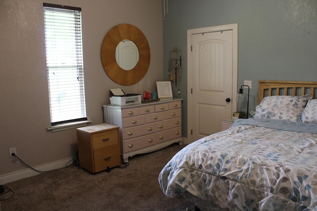 1012 E 3rd St, Monett, MO 65708 - bedroom with dark carpet, multiple windows, and baseboards