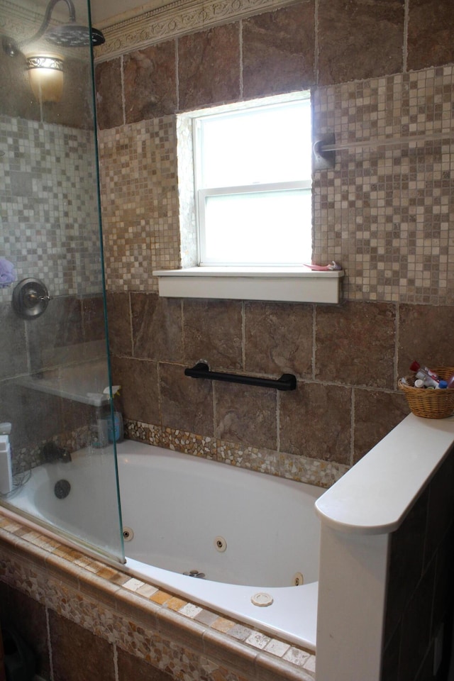 1012 E 3rd St, Monett, MO 65708 - full bathroom with a combined bath / shower with jetted tub