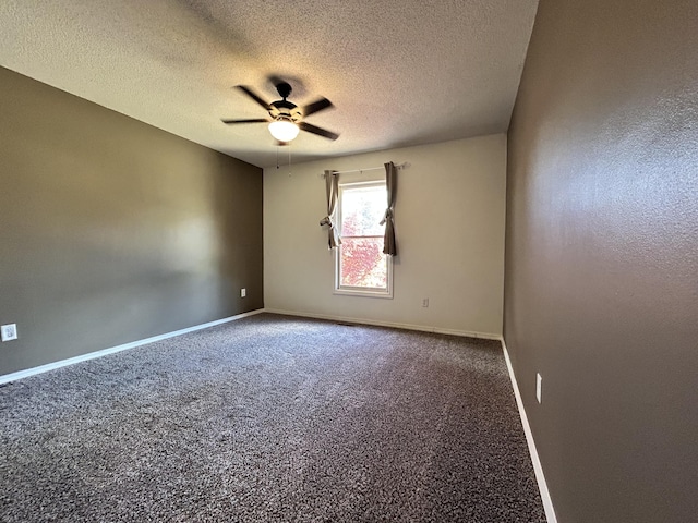 3223 W Primrose St, Springfield, MO 65807 - carpeted spare room featuring a ceiling fan, a textured ceiling, and baseboards