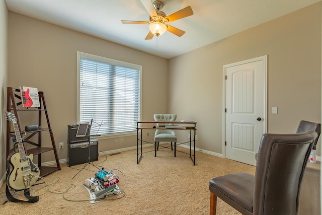 853 E Grafton Dr, Nixa, MO 65714 - carpeted office featuring baseboards and ceiling fan