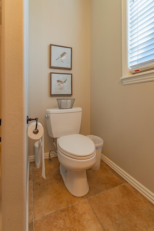 853 E Grafton Dr, Nixa, MO 65714 - bathroom with toilet, baseboards, and tile patterned flooring