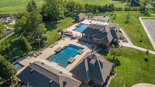 853 E Grafton Dr, Nixa, MO 65714 - aerial view of property and surrounding area with a pool