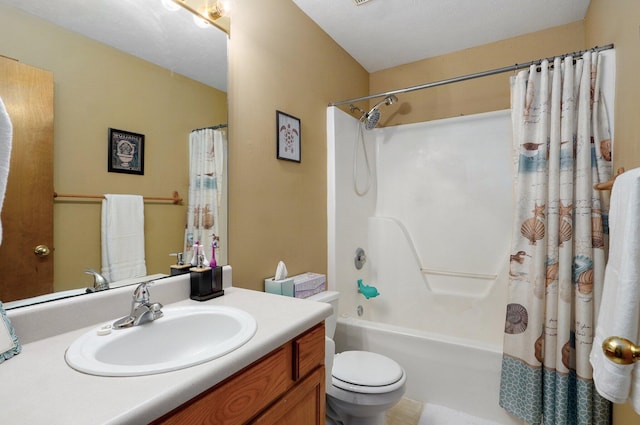 413 W Chestnut Rd, Nixa, MO 65714 - full bathroom featuring vanity, toilet, and shower / bath combination with curtain