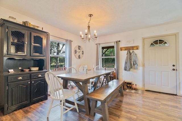 1899 State Highway Dd, Ava, MO 65608 - dining room with a chandelier and light wood-type flooring
