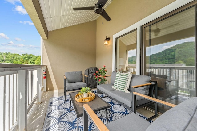 280 Wimbledon Dr Unit 8, Branson, MO 65616 - balcony featuring a ceiling fan
