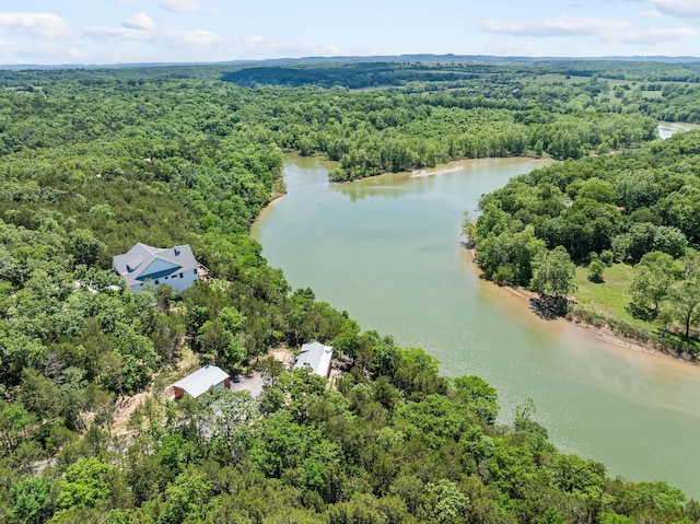 27841 Old Pace Ln, Shell Knob, MO 65747 - drone / aerial view of a heavily wooded area and a nearby body of water