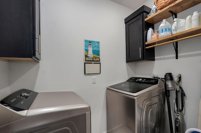 735 N Fox Hill Cir, Nixa, MO 65714 - washroom with independent washer and dryer and cabinet space