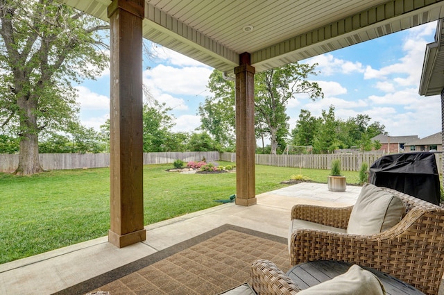 735 N Fox Hill Cir, Nixa, MO 65714 - view of patio / terrace featuring a grill