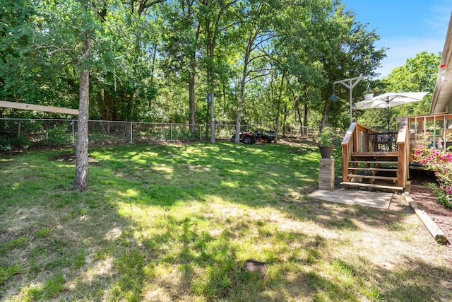 485 Eagle Dr, Forsyth, MO 65653 - view of yard with a wooden deck