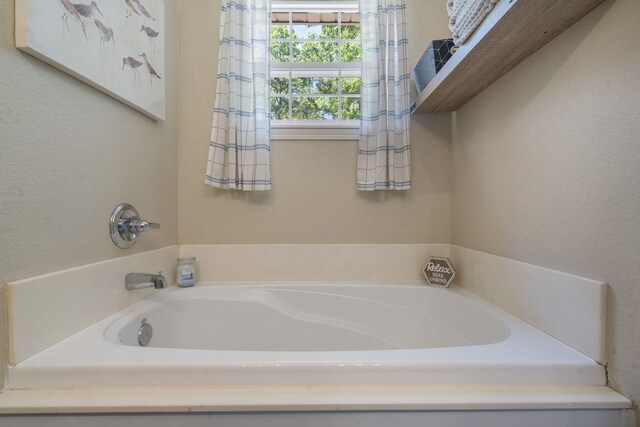 485 Eagle Dr, Forsyth, MO 65653 - bathroom with a garden tub and a textured wall