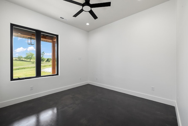 13213 State Highway M, Billings, MO 65610 - unfurnished room with ceiling fan, recessed lighting, and finished concrete floors